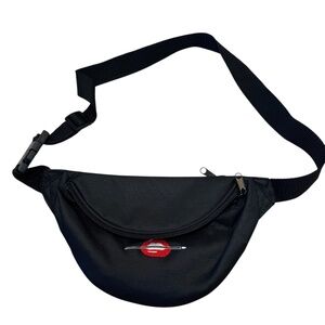 NWOT Make Up For Ever Black fanny pack bum bag cosmetic pouch 2 zipper pockets